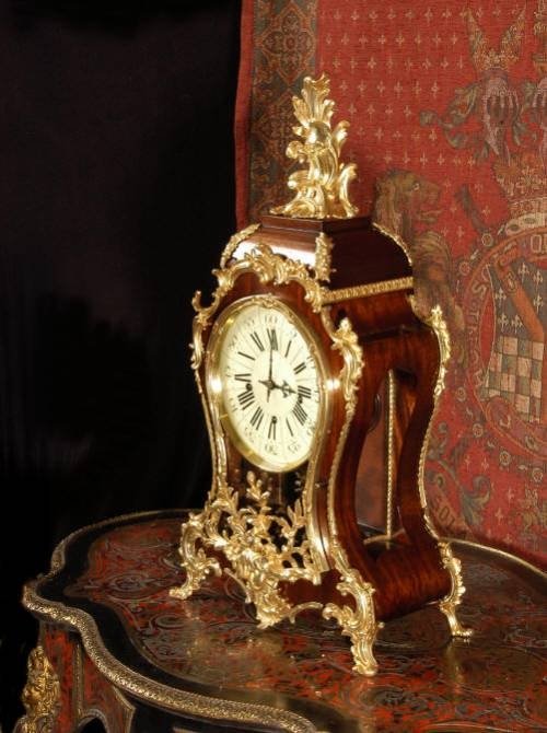 fig 1. **** SOLD **** Antique Rococo Bracket Clock 1/4 Chiming - Very Large and Stunning!